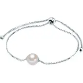 Valero Pearls Pulsera plata / blanco perla