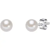 Valero Pearls Pendientes plata / blanco perla