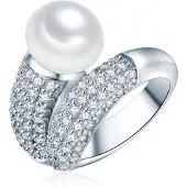 Valero Pearls Anillo plata / transparente / blanco perla