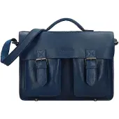 Greenland Nature Maletín Piel natural 40 cm azul