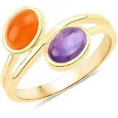 Rafaela Donata Anillo dorado / lila / naranja