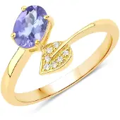 Rafaela Donata Anillo dorado / azul violaceo