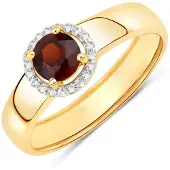 Rafaela Donata Anillo oro / burdeos