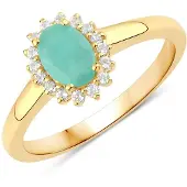 Rafaela Donata Anillo dorado / verde