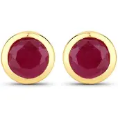Rafaela Donata Pendientes dorado / rojo rubí
