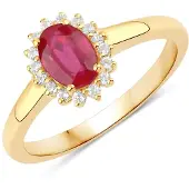Rafaela Donata Anillo dorado / rojo