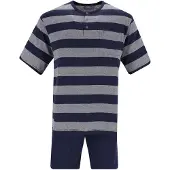 Hajo Pijama corto gris / gris oscuro