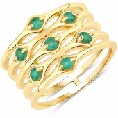 Rafaela Donata Anillo dorado / verde