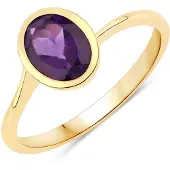 Rafaela Donata Anillo dorado / lila oscuro