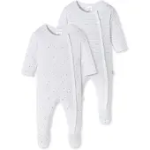 Schiesser Pijama entero/body 'Original Classics' gris / blanco