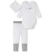 Schiesser Pijama entero/body ' Baby Set unisex ' gris / blanco