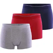 Blackspade Calzoncillo boxer ' Tender Cotton ' azul oscuro / gris moteado / rojo