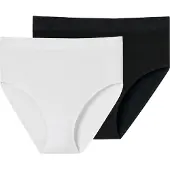Schiesser Braga 'Retro Classic Seamless' negro / blanco