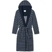 Schiesser Albornoz largo ' Feather Terry ' navy