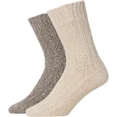 Snocks Calcetines gris moteado / blanco lana
