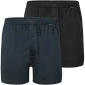 Schiesser Calzoncillo boxer 'Basic' marino / negro