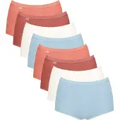 Sloggi Braga 'Basic+' azul claro / mandarina / merlot / blanco