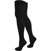 Normani Calcetines sobre la rodilla negro