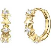 Glanzstücke Pendientes oro / transparente