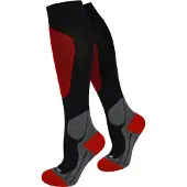 Normani Calcetines deportivos ' ' gris / rojo / negro