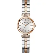 GUESS Reloj analógico 'ARRAY' oro rosa / plata