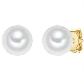 Trilani Pendientes dorado / blanco perla