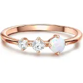 Glanzstücke Anillo ópalo / oro rosa