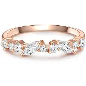 Glanzstücke Anillo oro rosa / blanco