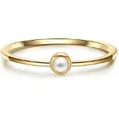 Glanzstücke Anillo oro / blanco perla
