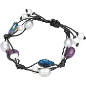 Valero Pearls Pulsera marino / lila claro / negro / blanco
