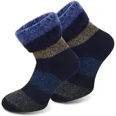 Polar Husky Calcetines 'Extrem Hot' azul / navy / marrón