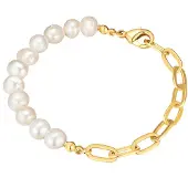 Yokoamii Pulsera dorado / blanco