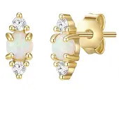 Glanzstücke Pendientes dorado / blanco