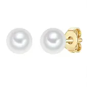 Trilani Pendientes dorado / blanco perla