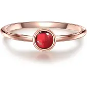 Glanzstücke Anillo oro rosa / rojo