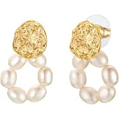 Yokoamii Pendientes dorado / blanco