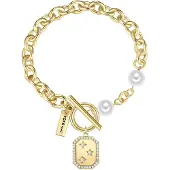 Yokoamii Pulsera dorado / plata / blanco perla