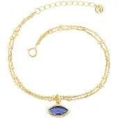 Glanzstücke Pulsera azul real / oro