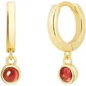 Glanzstücke Pendientes oro / rojo rubí