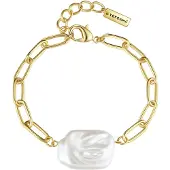 Yokoamii Pulsera oro / blanco perla