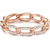 Glanzstücke Anillo oro rosa / transparente