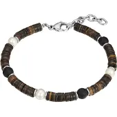 True Rebels Pulsera marrón / negro