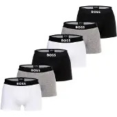 BOSS Calzoncillo boxer gris moteado / negro / blanco