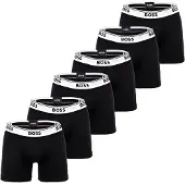 BOSS Calzoncillo boxer negro / blanco