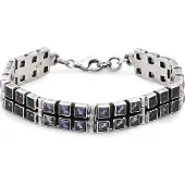 NAEMI Pulsera azul / plata
