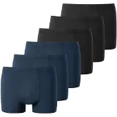 Schiesser Calzoncillo boxer azul oscuro / negro