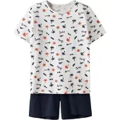 TWO SOON Pijama navy / naranja / blanco