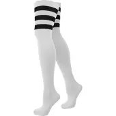 Normani Calcetines sobre la rodilla negro / blanco