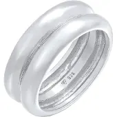 Elli PREMIUM Anillo 'Chunky' plata