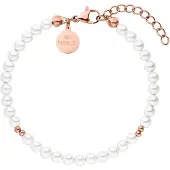 Purelei Pulsera 'Finesse' oro rosa / blanco perla